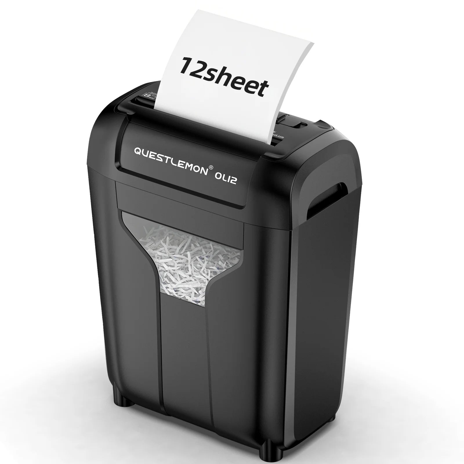 Questlemon 12-Sheet Cross-Cut Paper Shredder with Jam-Proof System(OL12)
