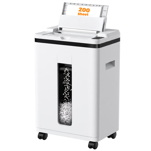 QuietLemon OL288 200-sheet auto-feed P-5 micro-cut shredder