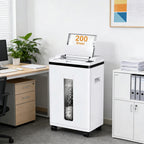 Quietlemon 200-Sheet Auto Feed P-5 Micro-Cut Shredder: 40-Min Run, Touchscreen, 5.8G Bin(OL288)