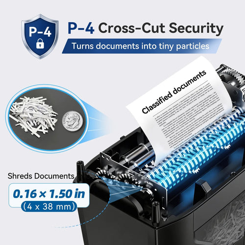 Questlemon 12-Sheet Cross-Cut Paper Shredder with Jam-Proof System(OL12)