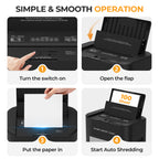 Quietlemon 120-Sheet Auto Feed Shredder: P-5 Micro-Cut, 60-Min Run Time, Ultra-Quiet, 5.28G Bin(OL287)
