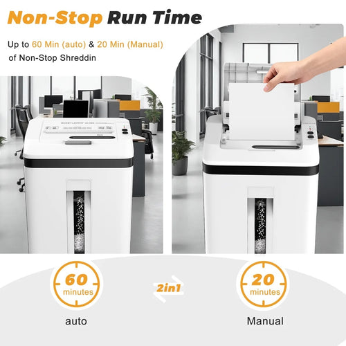 Quietlemon 150-Sheet Auto Feed P-5 Micro-Cut Shredder: 60-Min Run, CD/Card, 5.3G Bin(OL289)