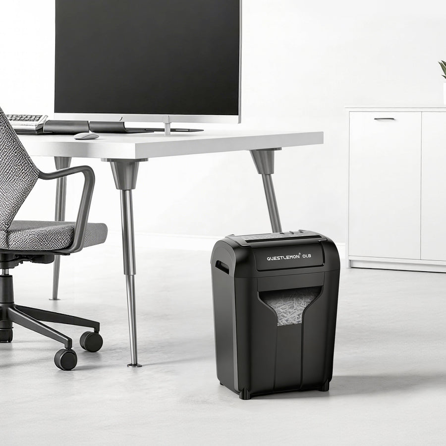 QuestLemon OL8 8-sheet cross-cut home office shredder