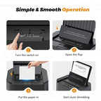 Quietlemon 100-Sheet Auto Feed Paper Shredder, P-4 High Security Cross-Cut for Home Office (40 Min Run Time)