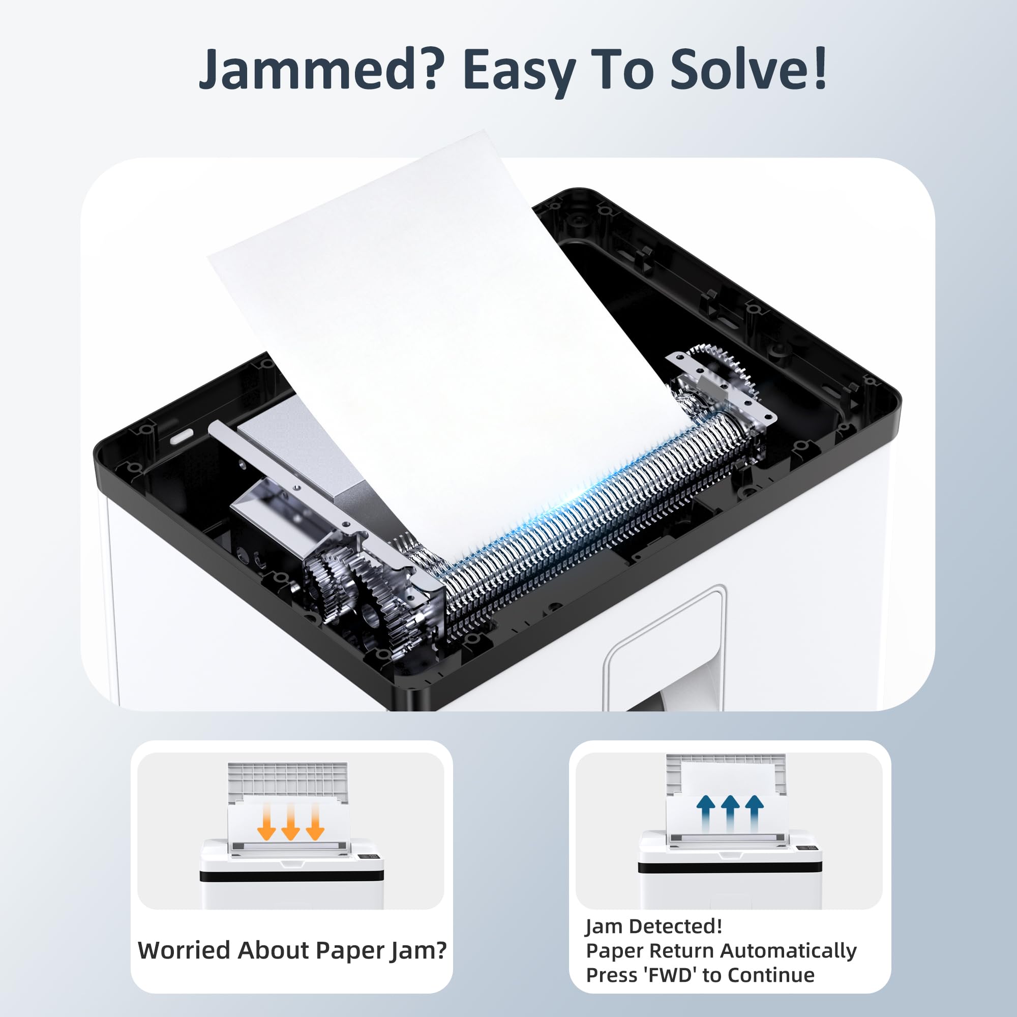 Quietlemon 200-Sheet Auto Feed P-5 Micro-Cut Shredder: 40-Min Run, Touchscreen, 5.8G Bin(OL288)