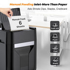 Quietlemon 100-Sheet Auto Feed Paper Shredder, P-4 High Security Cross-Cut for Home Office (40 Min Run Time)