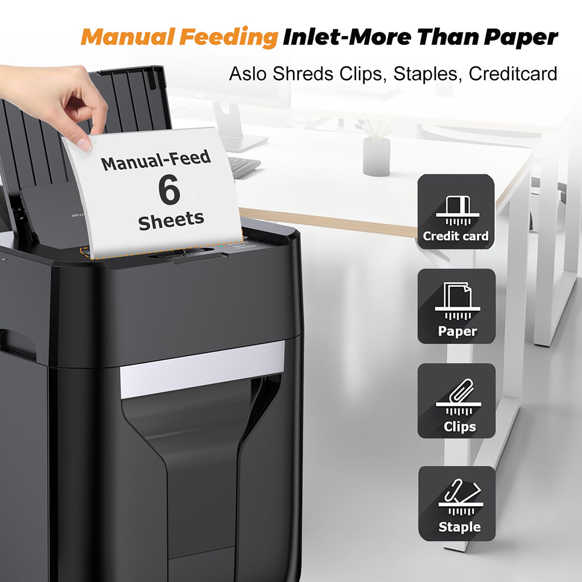 Quietlemon 100-Sheet Auto Feed Paper Shredder, P-4 High Security Cross-Cut for Home Office (40 Min Run Time)